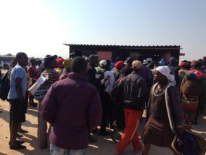 VISET Members besiege Harare City Council Offices at Mbudzi Roundabout, 25 July 2016 / Photo Credit: VISET