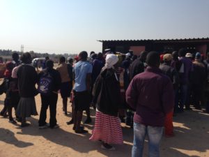 VISET Members besiege Harare City Council Offices at Mbudzi Roundabout, 25 July 2016 / Photo Credit: VISET