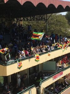 Zimbabwe supporters at ZimvNZ cricket, Bulawayo, 6 August 2016. / Photo Credit? Neil Manthorp